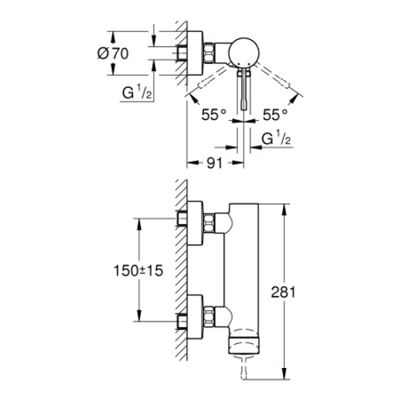 Смеситель для душа Grohe Essence New 33636001