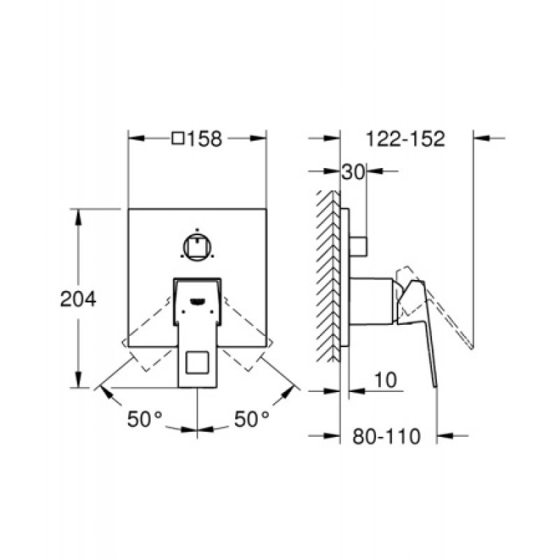 Смеситель скрытого монтажа Grohe Eurocube 24094000