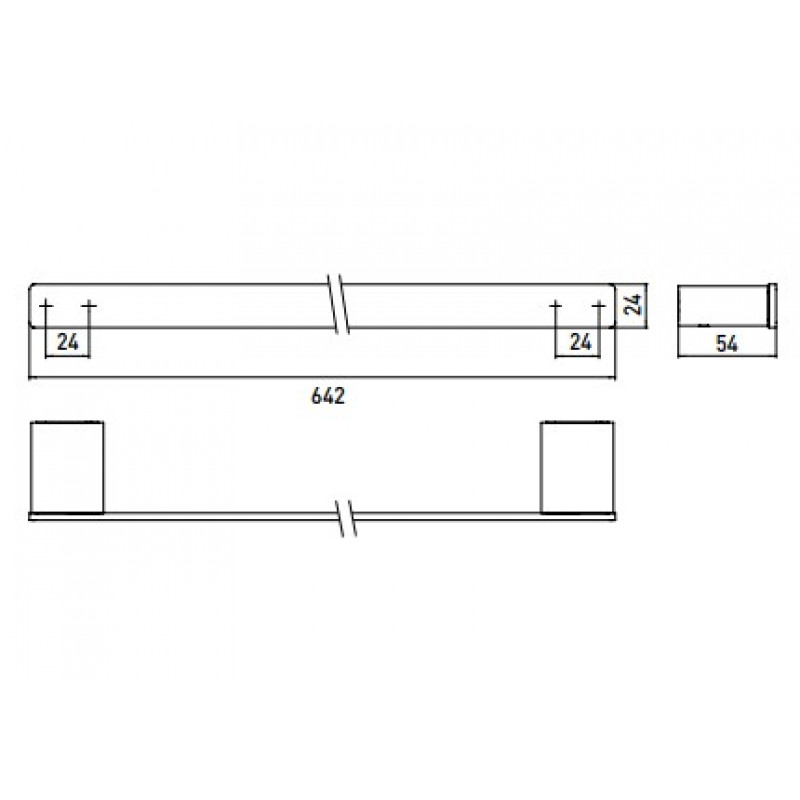 Утримувач рушника EMCO Loft Black 600 мм 056013360
