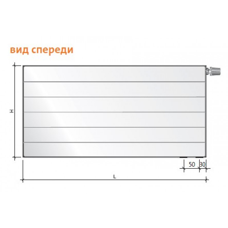 Сталевий радіатор Purmo Ramo Ventil Compact 22 тип 600х1200 мм