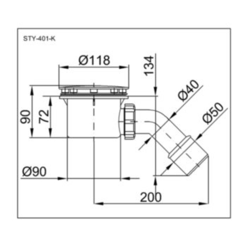 Сифон для душового поддона Styron Viega STY-401-K