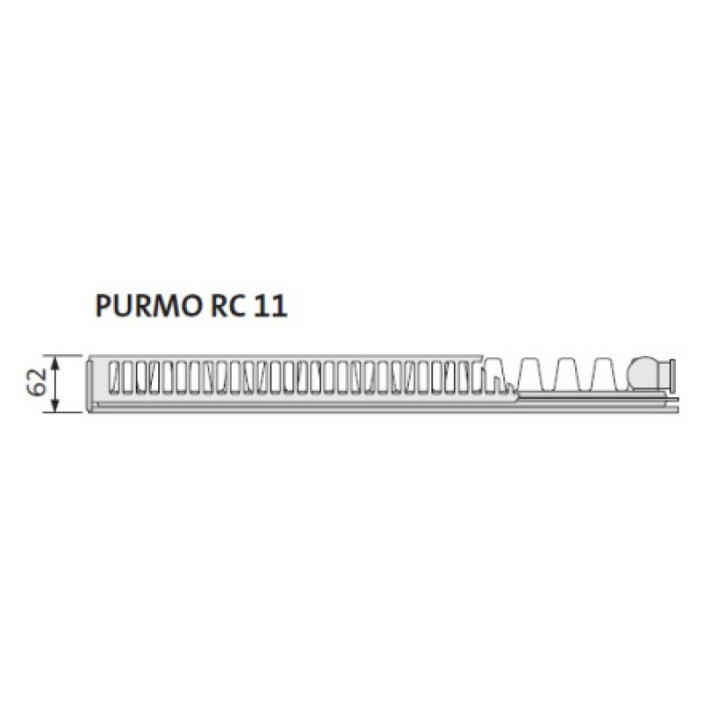 Сталевий радіатор Purmo Ramo Compact 11 тип 500х800 мм