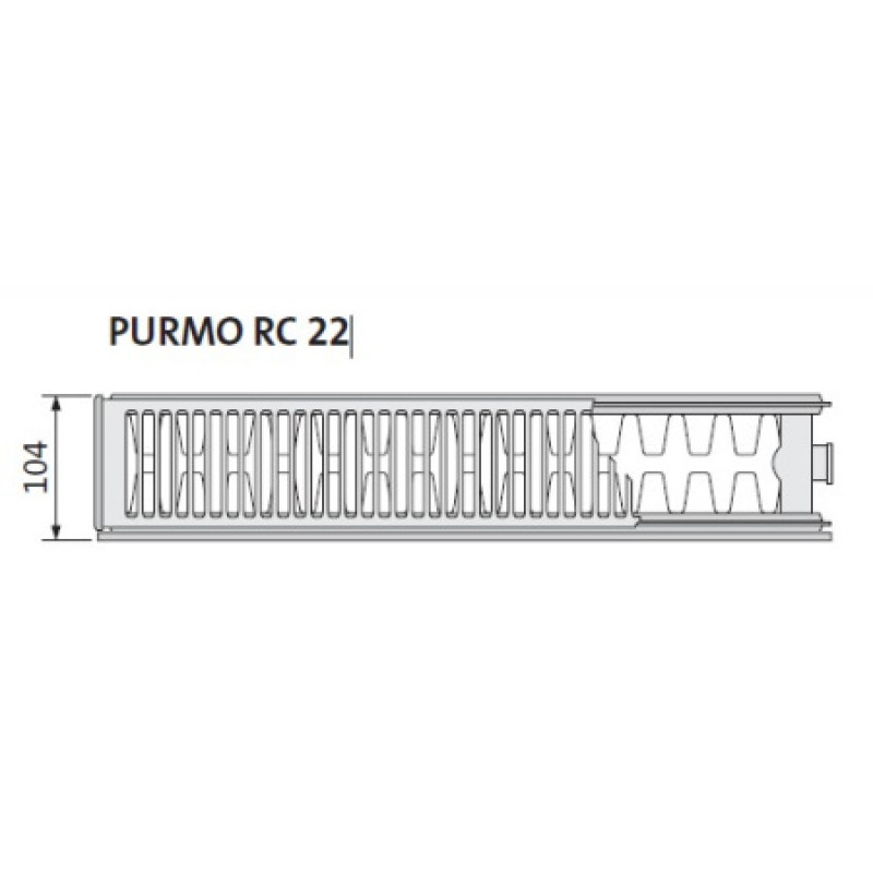 Сталевий радіатор Purmo Ramo Compact 22 тип 500х800 мм