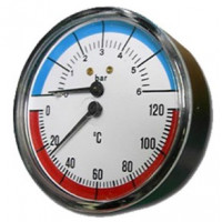 Термоманометр 63 1/2", фронт.,6 бар/120 град