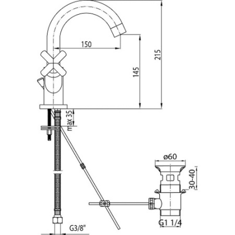 Смеситель для раковины Valvex Neva New 2424240