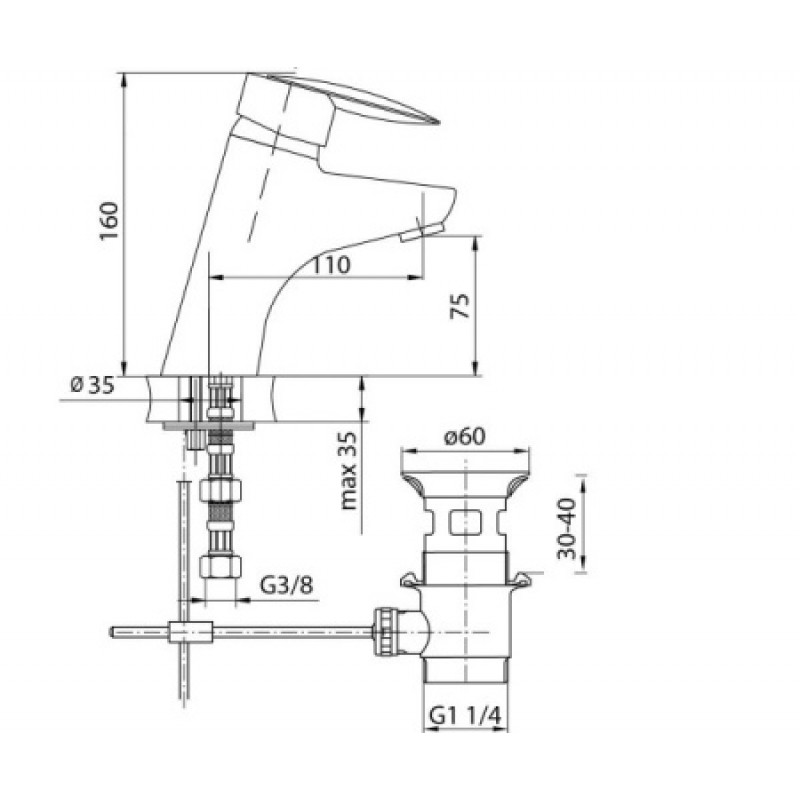 Смеситель для раковины Valvex Delta 2450000