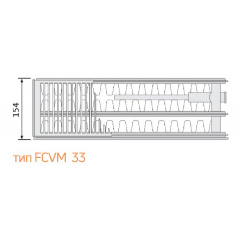 Сталевий радіатор Purmo Plan Ventil Compact M 33 тип 300х1600 мм
