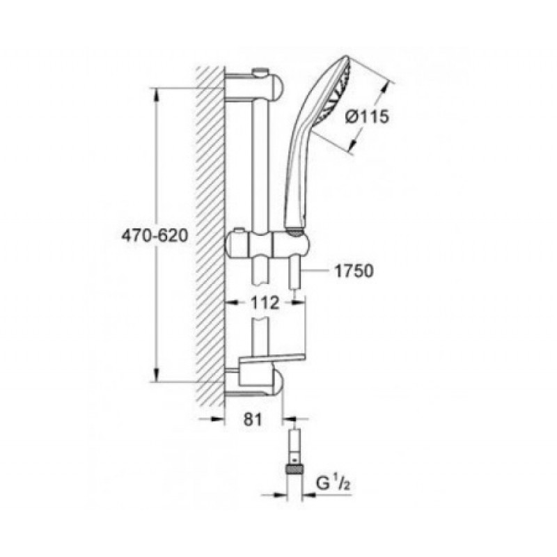 Душевой гарнитур Grohe Euphoria 110 Mono 27266001