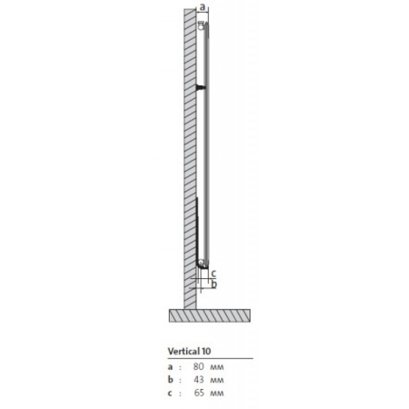 Сталевий радіатор Purmo Vertical тип 10, 1800x450 мм