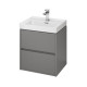 Тумба под умывальник 500 мм Cersanit Crea Grey Matt Mount FZZW1008841564