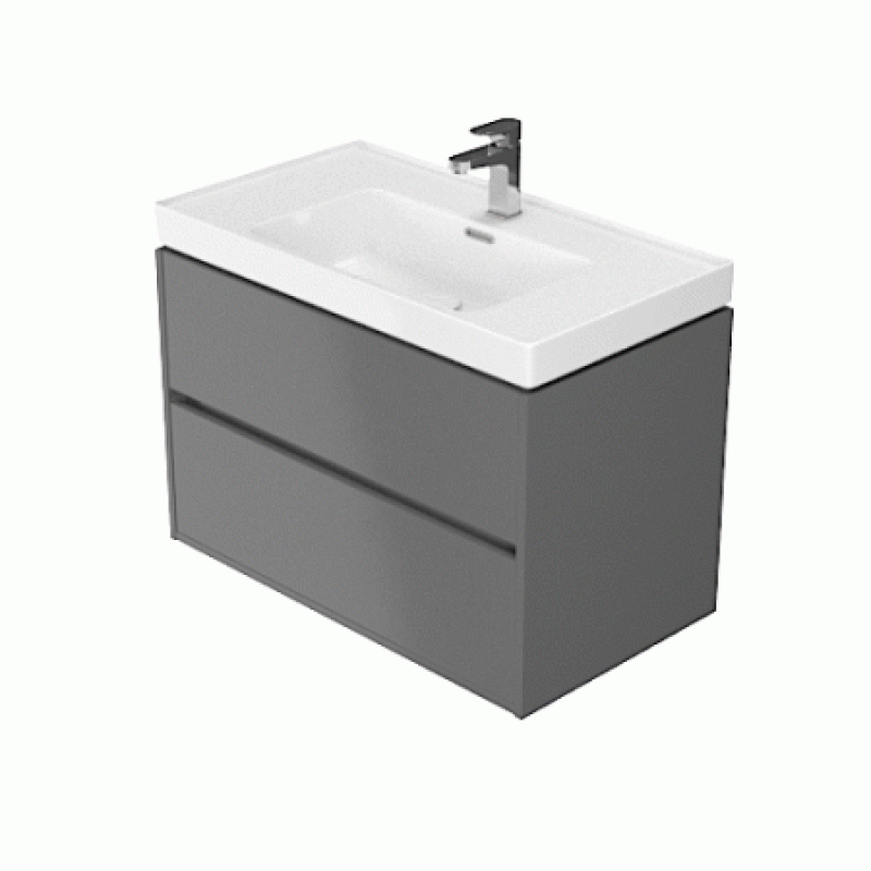 Тумба под умывальник 800 мм Cersanit Crea Grey Matt Mount FZZW1008861564