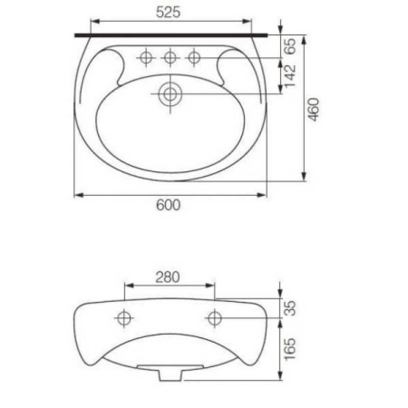 Раковина Cersanit Eko 600 мм CCWS1000158208