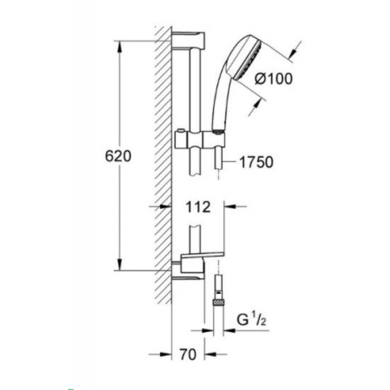 Душовий гарнітур Grohe Tempesta Cosmopolitan 100 26083001