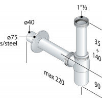 Сифон для умивальника Grohe 19.412.6
