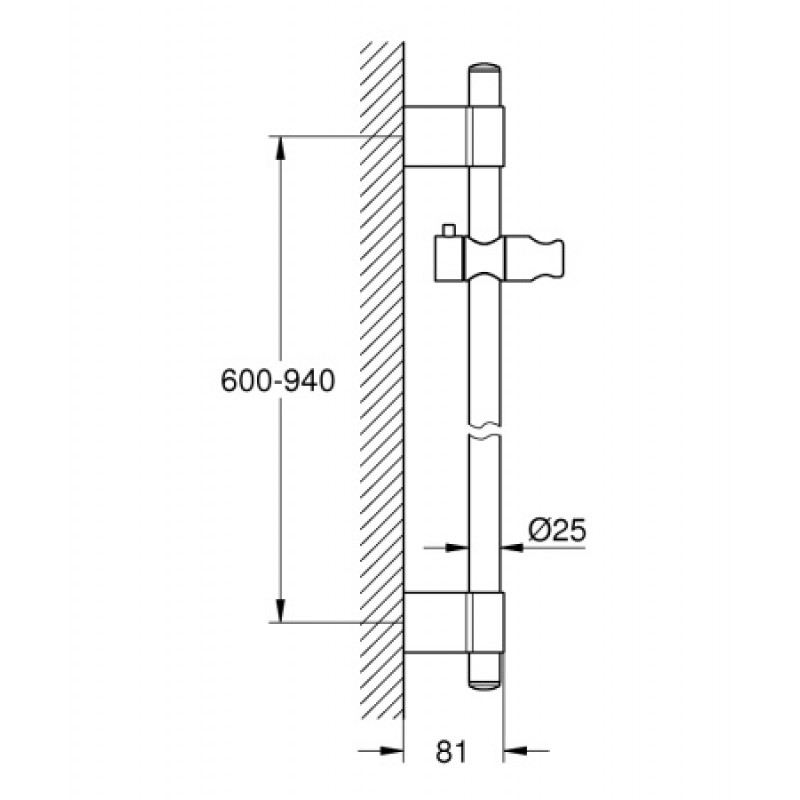Душова штанга Grohe Power&Soul 900 мм 27785000