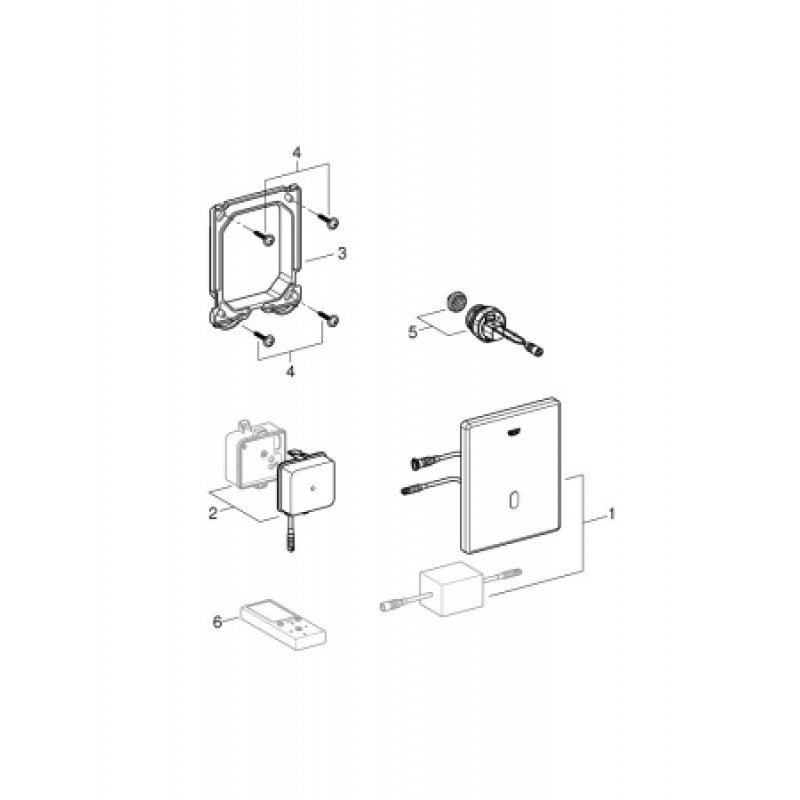 Панель смыва для уринала ИК Grohe Tectron Skate нержавеющая сталь 37321SD1