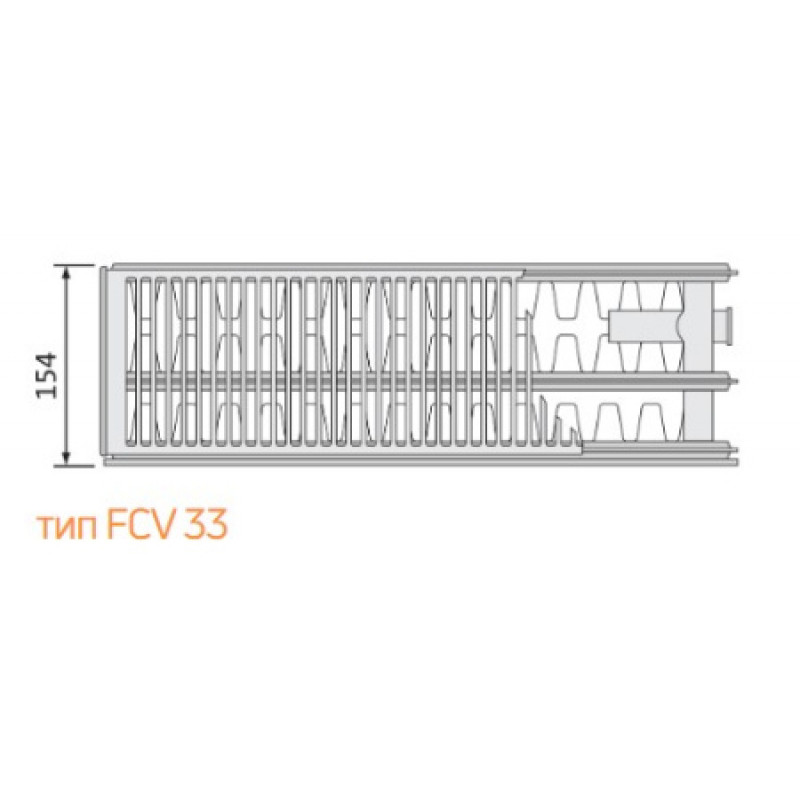 Стальной радиатор Purmo Plan Ventil Compact 33 тип 600х1200 мм