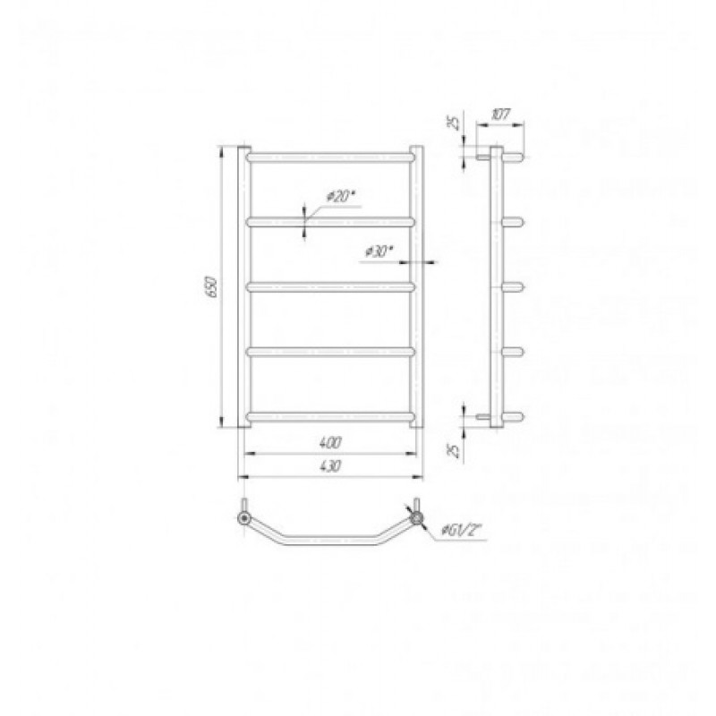 Сушка для рушників Трапеція HP 650х400