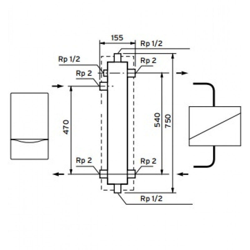 Гидравлический разделитель Vaillant WH95 306721