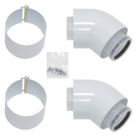 Концентрическое колено Vaillant 45° 80/125 мм (турбо)