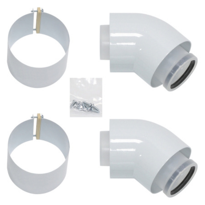 Концентрическое колено Vaillant 45° 80/125 мм (турбо)