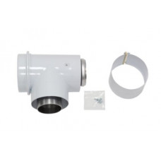Тройник Vaillant 87° 80/125 мм с ревизионным отверстием (турбо)
