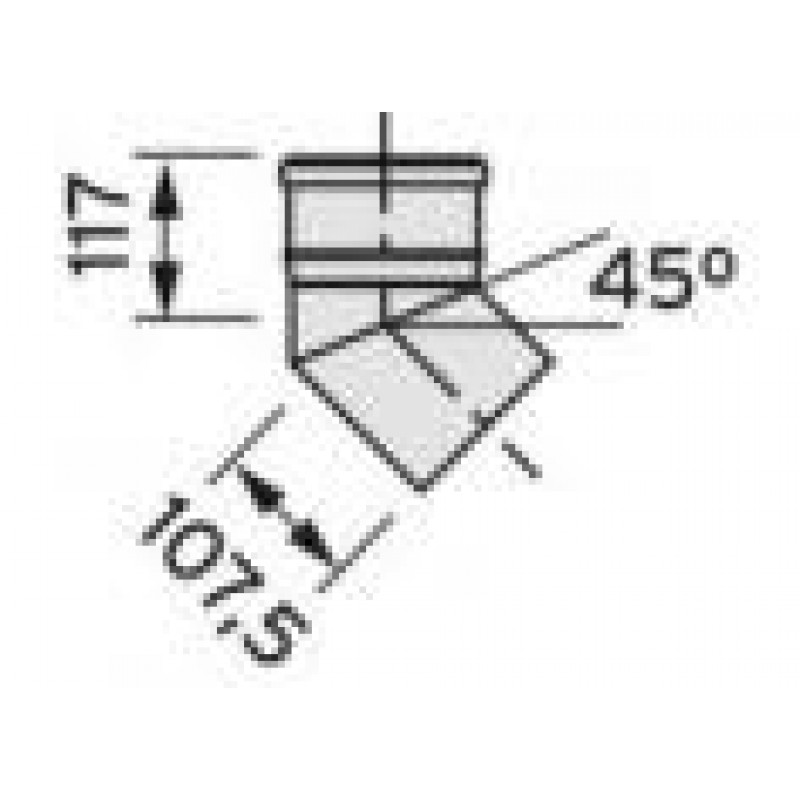 Комплект отводов дымохода Vaillant 45° 130 мм PP (2 шт.)