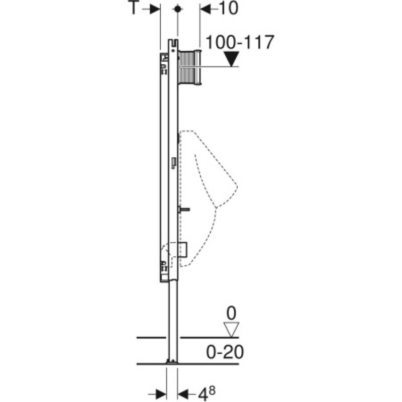 Монтажный элемент для писсуара Geberit Duofix 130 см 111.665.00.5