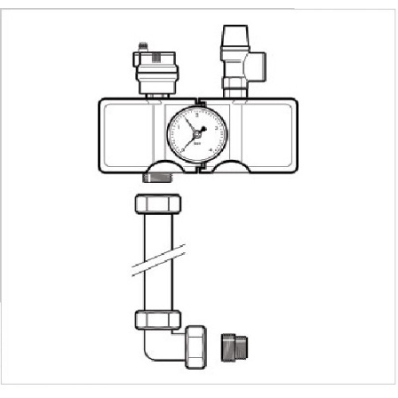 Группа безопасности котла Vaillant 80 кВт 1" 0020060828