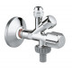 Комбінований кутовий вентиль Grohe 1/2", вихід 3/8, 3/4