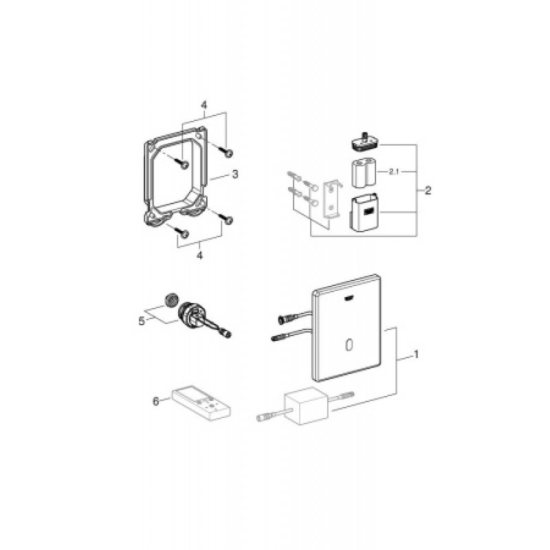 Панель змиву для уриналу ІЧ Grohe Tectron Skate нержавіюча сталь 37324SD1