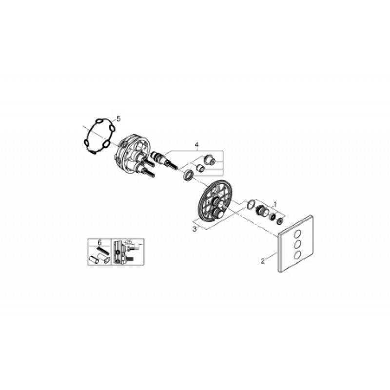 Верхня монтажна частина Grohe Grotherm SmartControl 29127000
