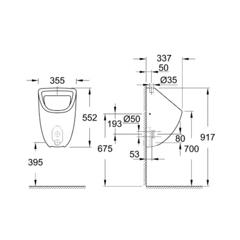 Уринал Grohe Bau Ceramic 39439000