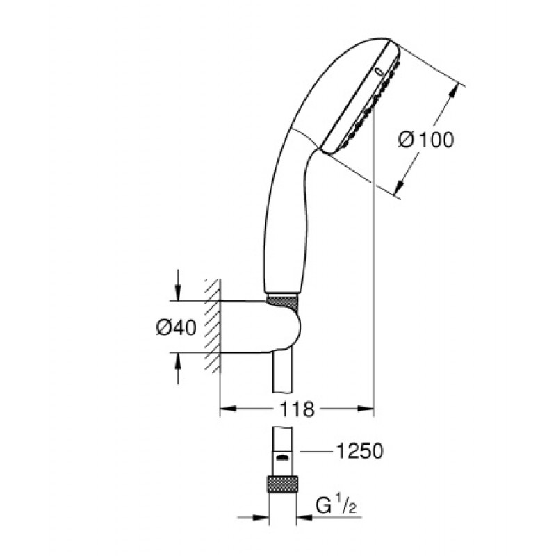 Душевой гарнитур Grohe New Tempesta 100 26164001