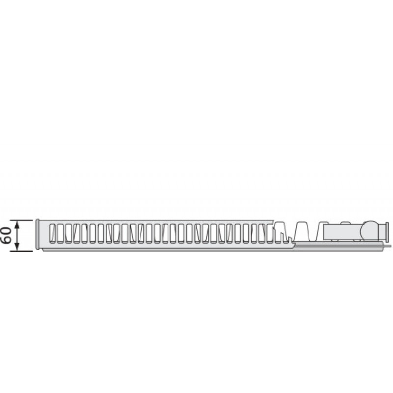Стальной радиатор Purmo Ventil Compact 11 тип 300х1800 мм