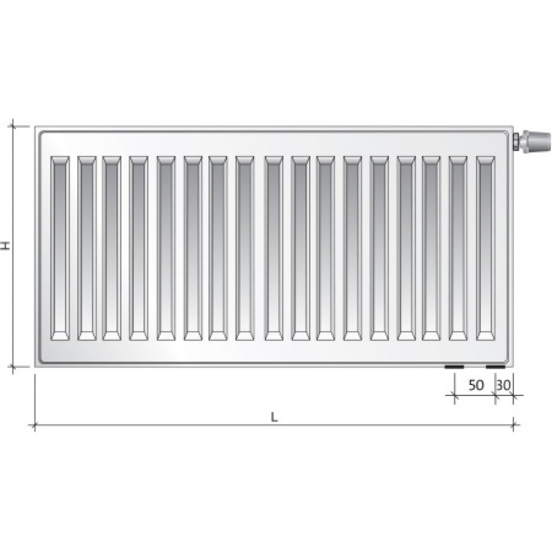 Стальной радиатор Purmo Ventil Compact 11 тип 500х1600 мм