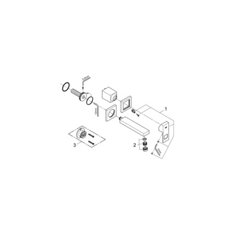 Смеситель для раковины встроенный Grohe Eurocube S (наружная часть) 19895000