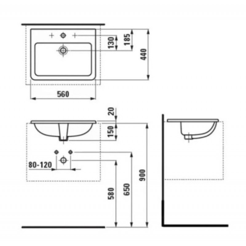 Раковина Laufen 560x440 мм H8189630001041