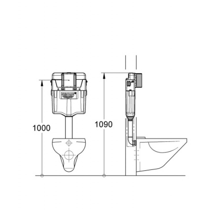 Встраиваемый бачок для унитаза Grohe  38661000