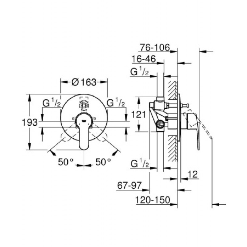 Змішувач прихованого монтажу Grohe Eurostyle Cosmopolitan 33637002