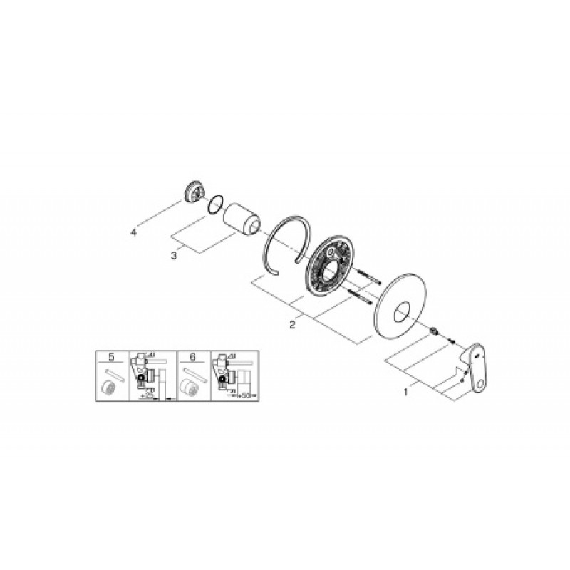 Смеситель скрытого монтажа Grohe Europlus 19537002