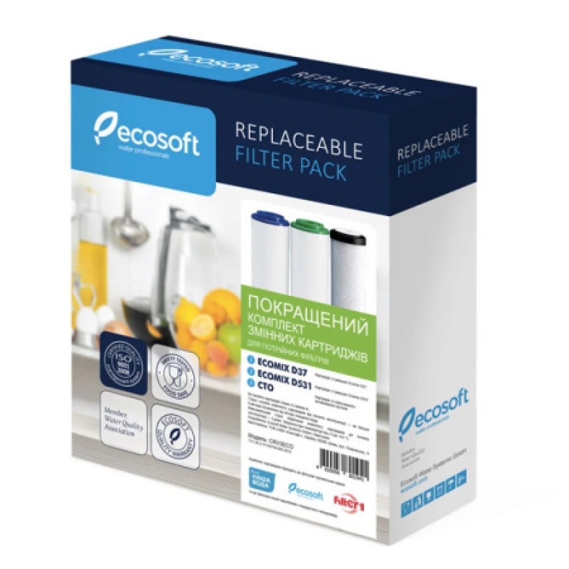 Улучшенный комплект картриджей Ecosoft для тройных фильтров CRV3ECO