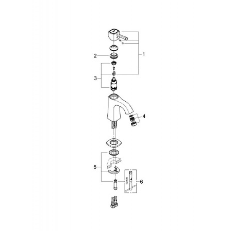 Смеситель для раковины Grohe Grandera M 23310000