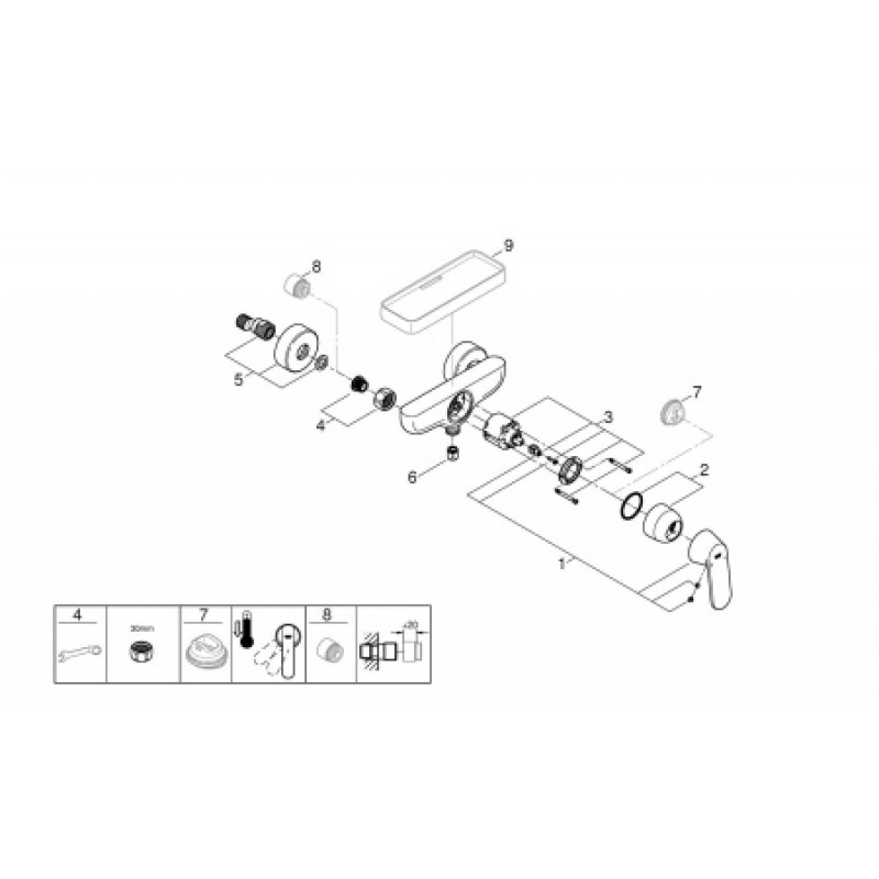 Смеситель для душа Grohe Eurosmart Cosmopolitan 32837000