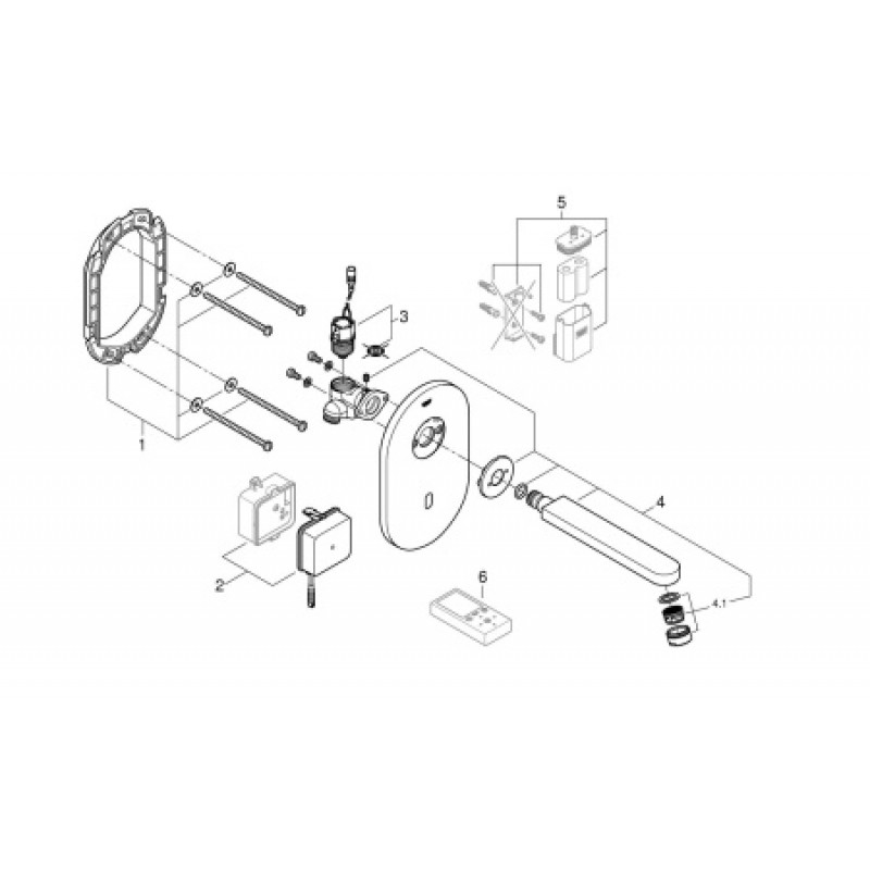 Бесконтактный смеситель для раковины Grohe Eurosmart Cosmopolitan E 36335SD0