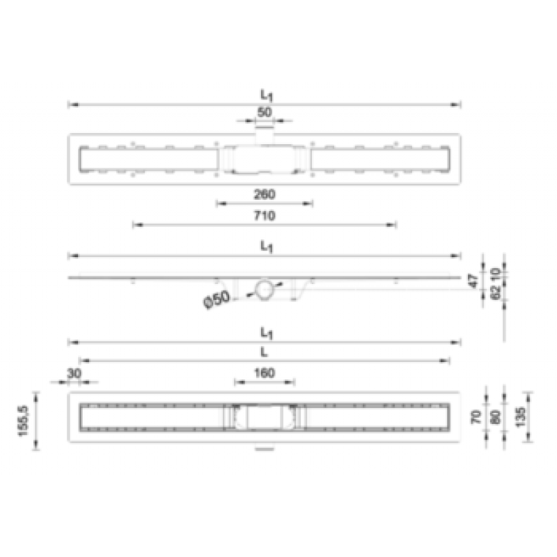 Душовий канал Styron Гармонія STY-H-100