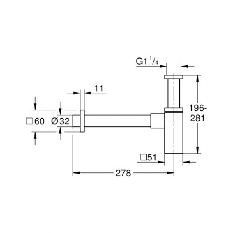 Сифон для умивальника Grohe 40564000