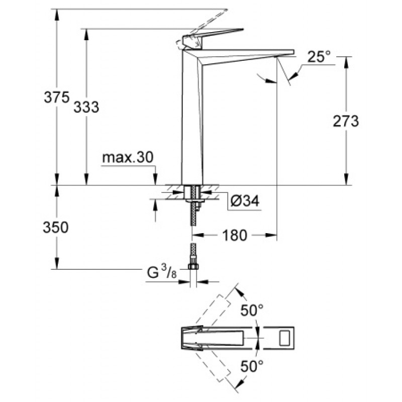 Смеситель для раковины Grohe Allure Brilliant 23114000