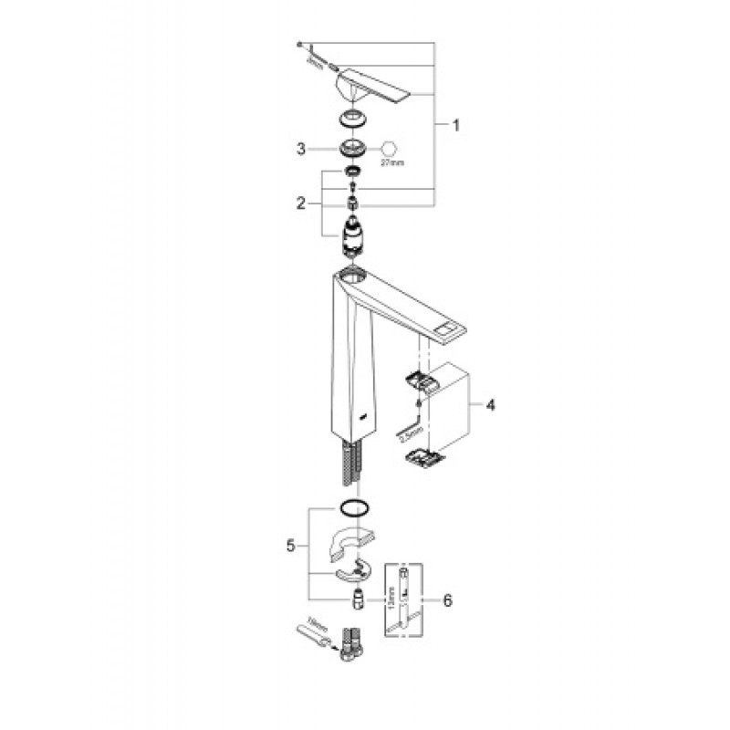 Смеситель для раковины Grohe Allure Brilliant 23114000