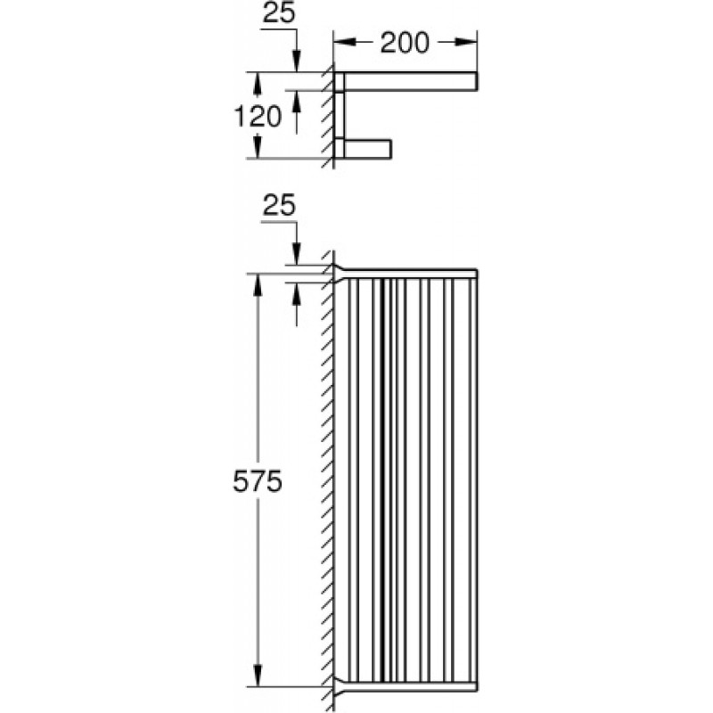 Полочка для полотенец Grohe Selection Cube 40804000